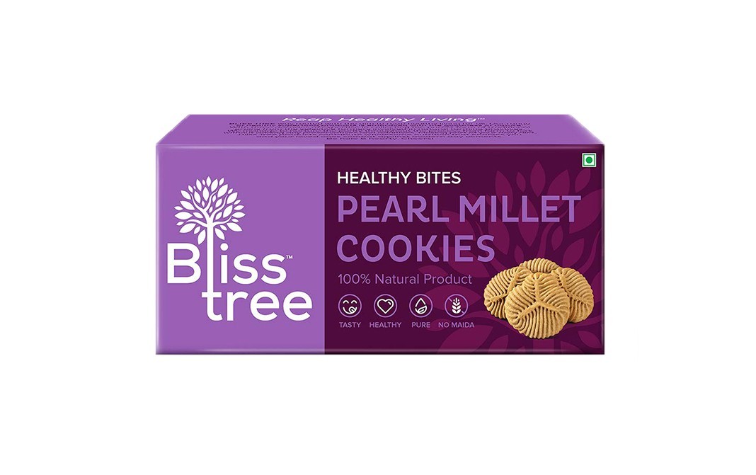 Bliss Tree Healthy Bites Pearl Millet Cookies   Pack  75 grams